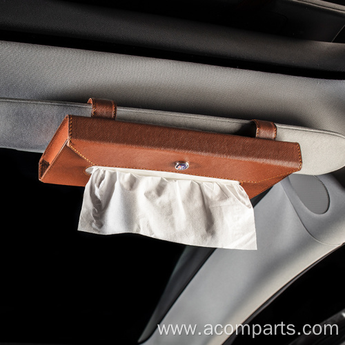 Waterproof car tissue holder sun visor napkin case